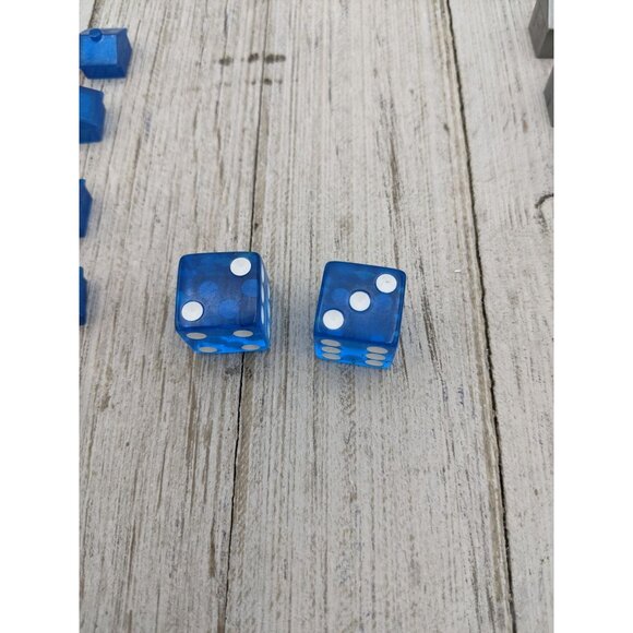 Monopoly Electronic Banking 2007 Replacement Houses Hotels Buildings Dice Blue - Picture 3 of 4